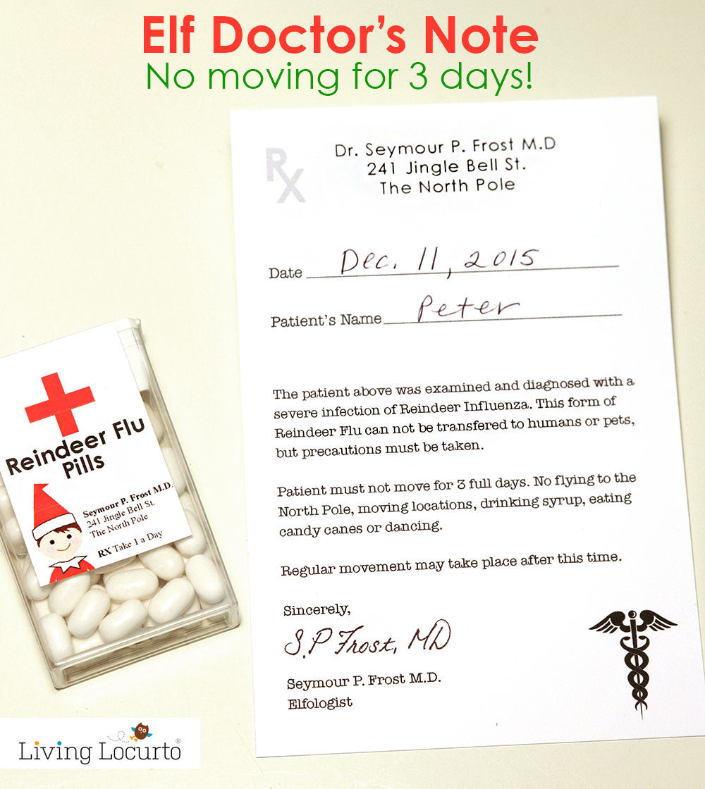 elf doctor note – the elf ideas shop
