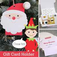 Santa Gift Card Holder - Cute Printable Gift from Elf