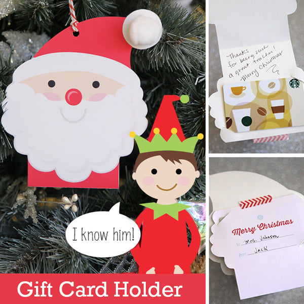Creative Holiday Gift Card Holder Printables