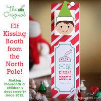 Printables for your Christmas Elf on the Shelf! Elf Returns Arrival Letter to encourage kids to donate toys, elf kissing booth and cupcake stand.