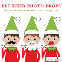 Printable Elf Sized Photo Booth Props - Funny Elf on the Shelf Ideas