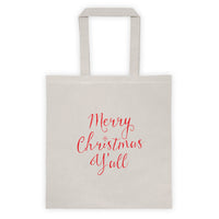Merry Christmas Y'All Holiday Gift Tote Bag